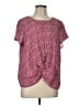 Adrianna Papell 100% Polyester Pink Short Sleeve Top Size L - photo 1