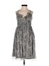 Topshop 100% Polyester Animal Print Gray Black Cocktail Dress Size 10 - photo 1