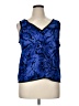 Halogen 100% Polyester Blue Sleeveless Blouse Size XL - photo 1