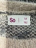 SO Animal Print Gray Tan Pullover Sweater Size M - photo 4