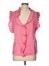 Dylan 100% Rayon Pink Short Sleeve Blouse Size L - photo 1
