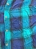 Chaps 100% Cotton Plaid Teal Long Sleeve Button-Down Shirt Size XL - photo 3