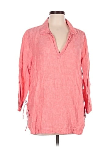 Sigrid Olsen 3/4 Sleeve Button-Down Shirt (view 1)