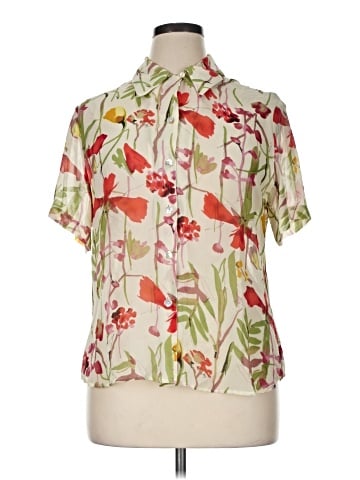 Tess Short Sleeve Silk Top (view 1)