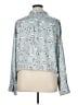 Zara 100% Polyester Floral Blue Long Sleeve Blouse Size XL - photo 2