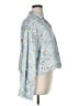 Zara 100% Polyester Floral Blue Long Sleeve Blouse Size XL - photo 4