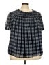 Daniel Rainn 100% Polyester Black Short Sleeve Blouse Size 3X - photo 1