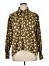 Zara Print Gold Long Sleeve Blouse Size XL - photo 1