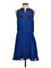 Aqua 100% Polyester Blue Casual Dress Size S - photo 1
