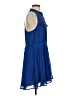 Aqua 100% Polyester Blue Casual Dress Size S - photo 4