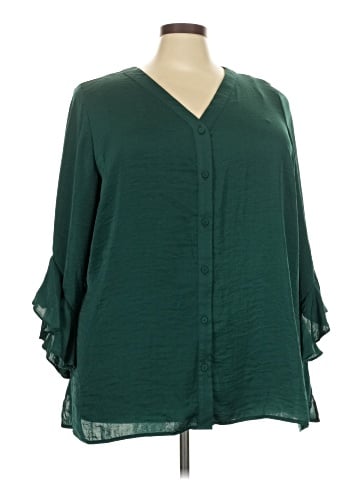 Slim Factor by Investments 3/4 Sleeve Blouse (view 1)