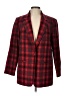 Requirements Plaid Red Blazer Size 12 - photo 1