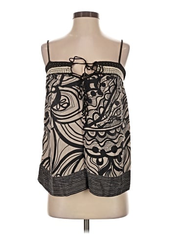 BCBGMAXAZRIA Sleeveless Silk Top (view 1)
