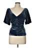 Free People Blue Short Sleeve T-Shirt Size L - photo 1