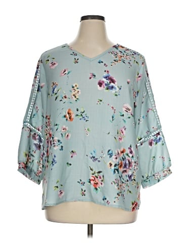 Christopher & Banks 3/4 Sleeve Blouse (view 1)
