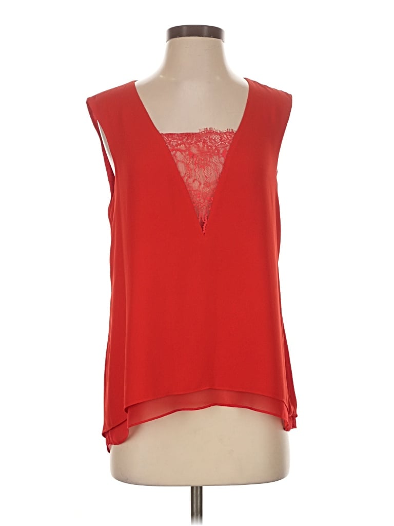 Pre-owned Bcbgmaxazria Sleeveless T-shirt In Red