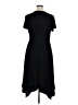Perceptions Solid Black Casual Dress Size XL - photo 2