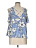Lush 100% Polyester Blue Sleeveless Blouse Size L - photo 1