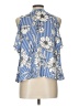 Lush 100% Polyester Blue Sleeveless Blouse Size L - photo 2