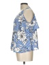 Lush 100% Polyester Blue Sleeveless Blouse Size L - photo 5