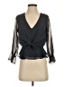 Timing 100% Polyester Black 3/4 Sleeve Blouse Size S - photo 1