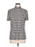 Anne Klein Houndstooth Silver Short Sleeve Turtleneck Size L - photo 1