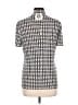 Anne Klein Houndstooth Silver Short Sleeve Turtleneck Size L - photo 2