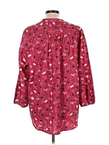 Lands' End 3/4 Sleeve Button-Down Shirt (view 2)