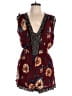 Xhilaration 100% Rayon Paisley Burgundy Romper Size L - photo 1