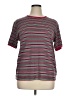 Basic Editions Stripes Red Short Sleeve T-Shirt Size XL - photo 1