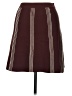 Sandro 100% Polyester Stripes Burgundy Casual Skirt Size Med (2) - photo 2