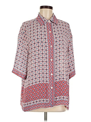 Max Studio 3/4 Sleeve Button-Down Shirt (view 1)
