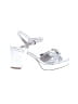 J.Crew Metallic Silver Sandals Size 7 1/2 - photo 1
