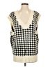 Double Zero 100% Acrylic Houndstooth Ivory Sweater Vest Size S - photo 1