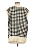 Double Zero 100% Acrylic Houndstooth Ivory Sweater Vest Size S - photo 2