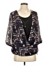 I.N. Studio Purple 3/4 Sleeve Blouse Size S - photo 1