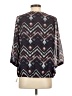 I.N. Studio Purple 3/4 Sleeve Blouse Size S - photo 2