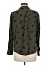 Rails 100% Rayon Stars Green Long Sleeve Blouse Size M - photo 2
