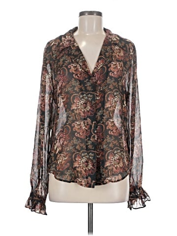 Paige Long Sleeve Silk Top (view 1)
