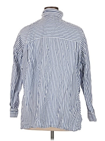 Madewell The Oversized Straight Hem Shirt in Signature Poplin (view 2)