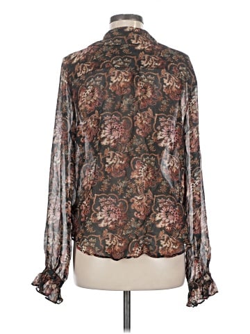 Paige Long Sleeve Silk Top (view 2)