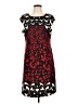 Chico's Color Block Damask Red Cocktail Dress Size Lg (2) - photo 1