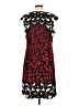 Chico's Color Block Damask Red Cocktail Dress Size Lg (2) - photo 2