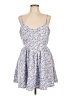 Francesca's 100% Polyester Floral Blue Casual Dress Size L - photo 1