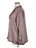 H&M 100% Polyester Metallic Silver Long Sleeve Blouse Size XL - photo 5