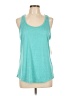 Reebok 100% Polyester Teal Tank Top Size L - photo 1