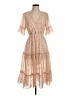 Simplee Paisley Tan Cocktail Dress Size S - photo 1