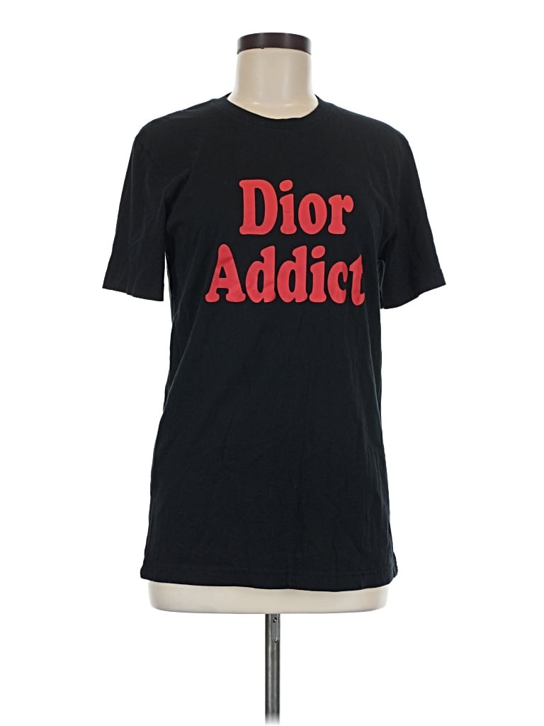 Pre-owned Canvas Short Sleeve T-shirt In Black