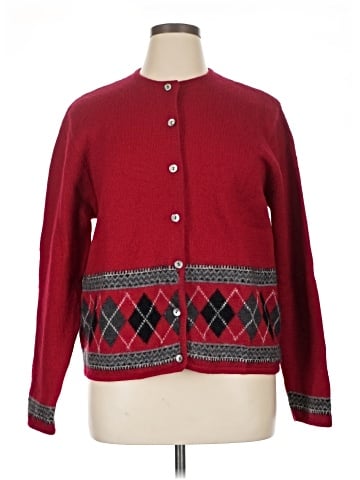 Karen Scott Wool Cardigan (view 1)