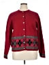 Karen Scott 100% Wool Argyle Red Wool Cardigan Size XL - photo 1